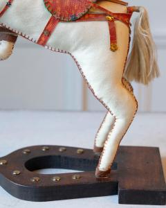 French Decorative Horse in Moleskin with Saddle and Harness 20th Century - 4381120