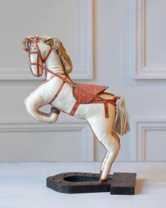French Decorative Horse in Moleskin with Saddle and Harness 20th Century - 4381129