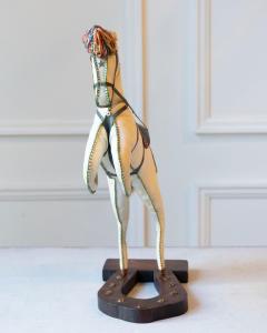 French Decorative Horse in Moleskin with Saddle and Harness 20th Century - 4381108