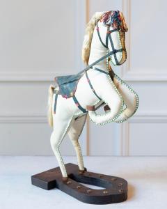 French Decorative Horse in Moleskin with Saddle and Harness 20th Century - 4381113