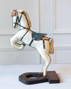 French Decorative Horse in Moleskin with Saddle and Harness 20th Century - 4381117