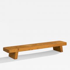 French Designer Bench in Pine France 1980s - 4808144