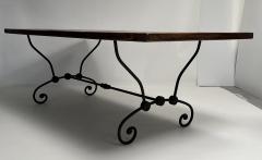 French Dining Table with Scrolled Steel Base - 4307042