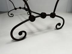 French Dining Table with Scrolled Steel Base - 4307046
