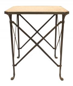 French Directoire Bronze Marble Top End Table - 1437626