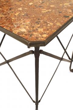 French Directoire Bronze Marble Top End Table - 1437627