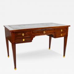 French Directoire Leather Top Mahogany Desk with Pull Out Slides - 3751318