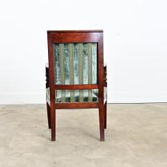 French Directoire Period Striped Velvet Fauteuil - 4688228