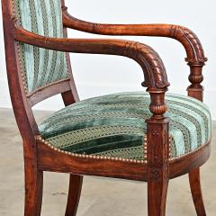 French Directoire Period Striped Velvet Fauteuil - 4688239