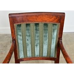 French Directoire Period Striped Velvet Fauteuil - 4688250