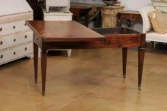French Directoire Style 19th Century Walnut Table with Folding Top Tapered Legs - 3544442