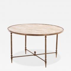 French Directoire Style Brass Coffee or End Table C 1950  - 4649501