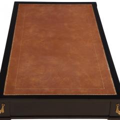 French Directoire Style Ebonized Mahogany Leather Top Writing Table C 1945 - 4734633