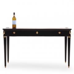 French Directoire Style Ebonized Mahogany Leather Top Writing Table C 1945 - 4734635