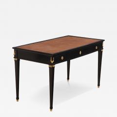 French Directoire Style Ebonized Mahogany Leather Top Writing Table C 1945 - 4734958