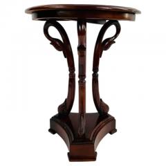 French Directoire Style Rosewood Gu ridon Side Table with Swan Design - 2866132