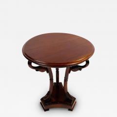 French Directoire Style Rosewood Gu ridon Side Table with Swan Design - 2895821
