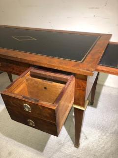 French Directoire gilt incised leather top mahogany bureau platt - 2967521