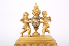 French Dore Bronze Mounted Champleve Garniture Set - 1944030