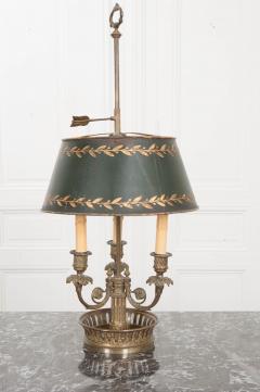 French Early 19th Century Brass and T le Bouillotte Lamp - 1010714