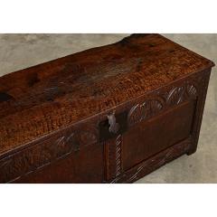 French Early 19th Century Carved Oak Coffer - 4643042