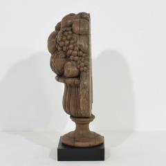 French Early 19th Century Neoclassical Hand Carved Oak Vase Ornament Finial - 4111680