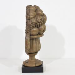 French Early 19th Century Neoclassical Hand Carved Oak Vase Ornament Finial - 4111683