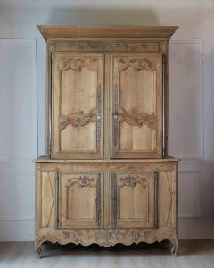 French Early 19th Century Provincial Oak Buffet Deux Corps - 4663336