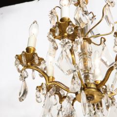 French Early 19th Century Rock Crystal Gilded Bronze Louis XV Style Chandelier - 1802070