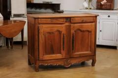 French Early 19th Century Transition Style Walnut Buffet with Doors and Drawers - 3544429