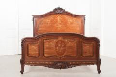 French Early 20th Century Art Nouveau Marquetry Bed - 1311467