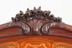 French Early 20th Century Art Nouveau Marquetry Bed - 1311470