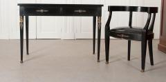 French Early 20th Century Ebony Empire Desk and Chair - 498081