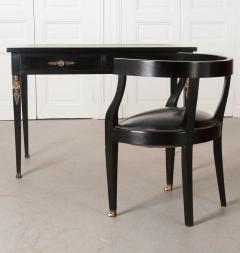 French Early 20th Century Ebony Empire Desk and Chair - 498082
