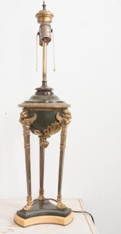French Early 20th Century Empire Brass and Bronze Brazier Table Lamp - 1311486