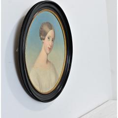 French Early 20th Century Framed Oval Portrait - 4589782
