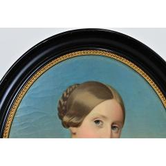 French Early 20th Century Framed Oval Portrait - 4589790