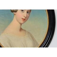 French Early 20th Century Framed Oval Portrait - 4589795