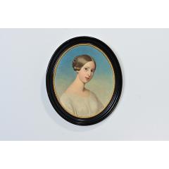 French Early 20th Century Framed Oval Portrait - 4589801