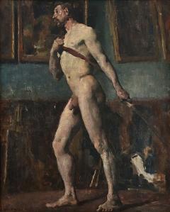 French Early 20th Century Male Nude by Didier Tourn  - 4581739