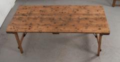 French Early 20th Century Pine Folding Table with Numismatic Top - 530282