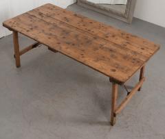 French Early 20th Century Pine Folding Table with Numismatic Top - 530288