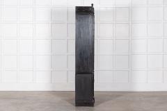 French Ebonised Faux Bamboo Beech Glazed Breakfront Bookcase Vitrine - 2960637