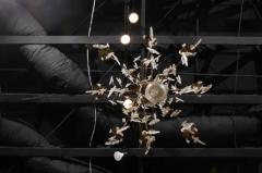 French Eight Light Crystal Chandelier with Gilt Metal Armature and Pendeloques - 3422733