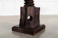 French Elm Corkscrew Side Table - 4297923
