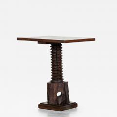 French Elm Corkscrew Side Table - 4305572