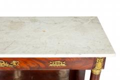French Empire Antique Mahogany Gilt Bronze Marble Pier Table circa 1820 - 4569059