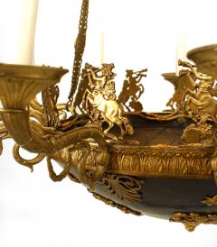 French Empire Bronze Chandelier With Ebonized Bowl 1 - 3172739