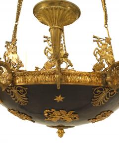 French Empire Bronze Chandelier With Ebonized Bowl 1 - 3172740