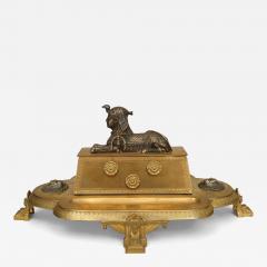 French Empire Bronze Egyptian Inkwell - 4332374